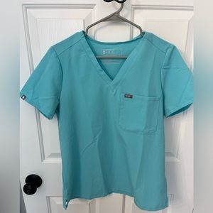 Figs Neon Blue Catarina Small Top